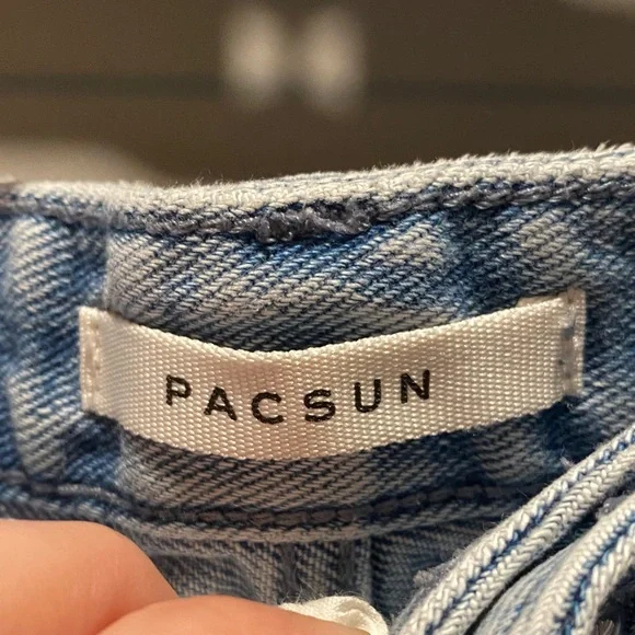 PacSun Butterfly Embroidered High Rise Straight Leg Jeans 27 Y2K - Picture 2 of 13